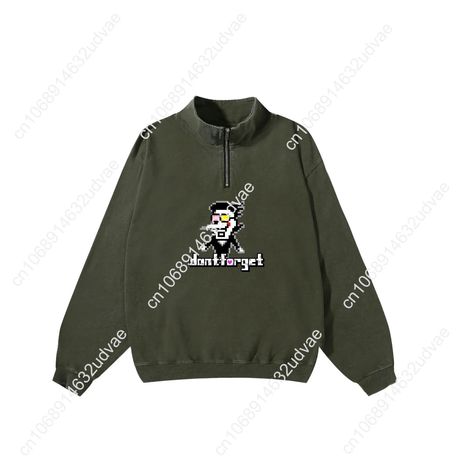Deltarune Spamton Undertale Retro Sweatshirt Man Woman Teenager Vintage Pullover Half Zipper Sweat Shirt Custom Sleeved Tshirt
