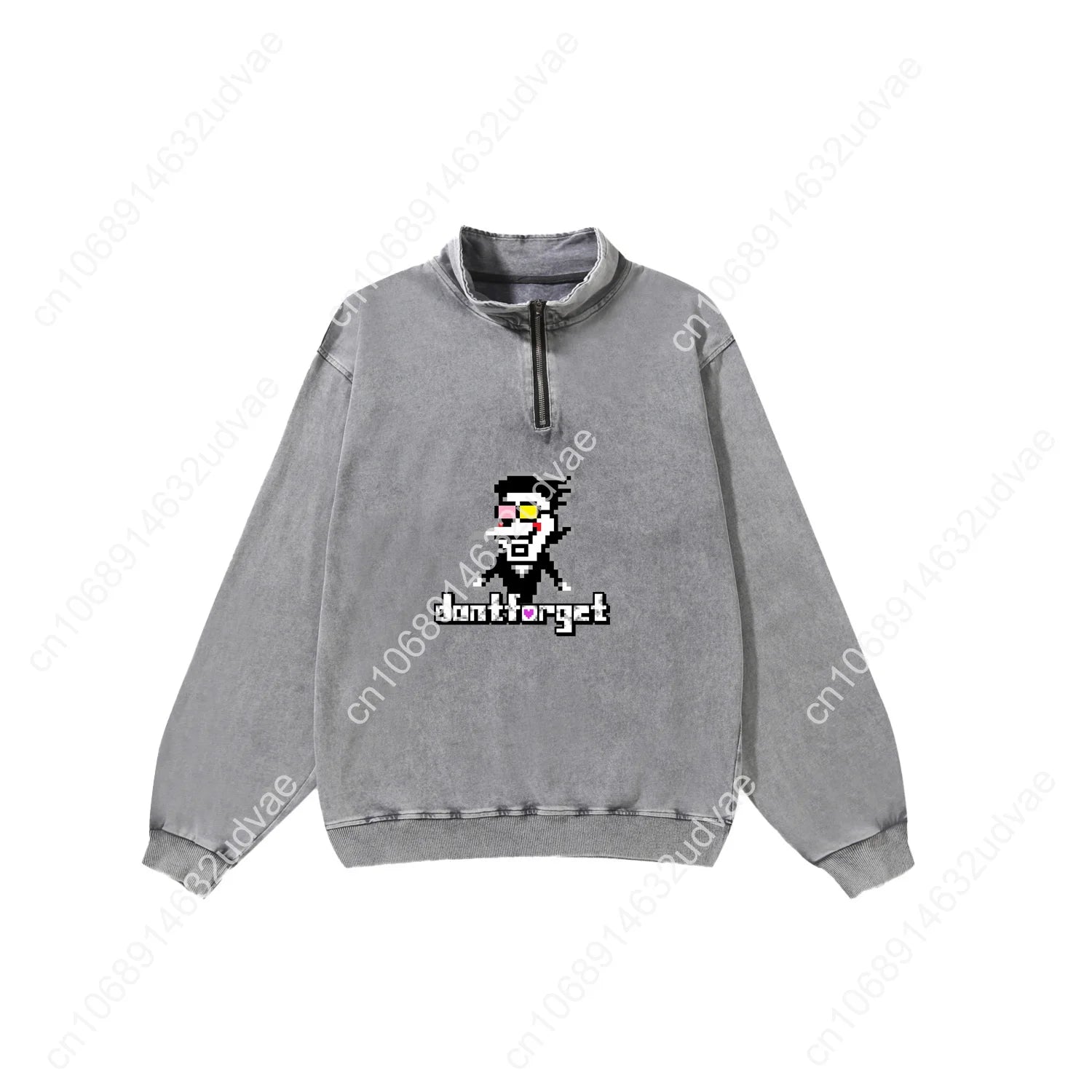 Deltarune Spamton Undertale Retro Sweatshirt Man Woman Teenager Vintage Pullover Half Zipper Sweat Shirt Custom Sleeved Tshirt