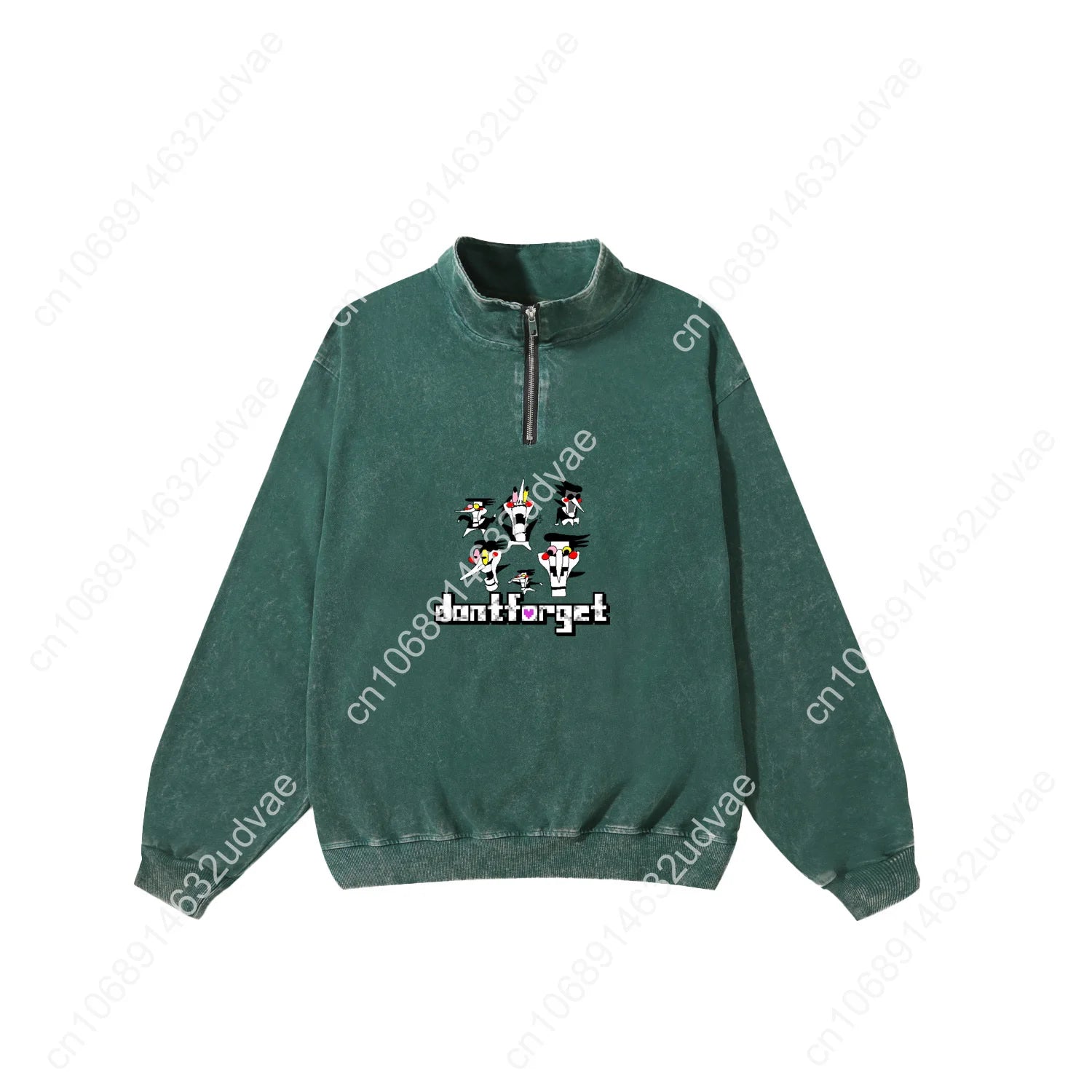 Deltarune Spamton Undertale Retro Sweatshirt Man Woman Teenager Vintage Pullover Half Zipper Sweat Shirt Custom Sleeved Tshirt