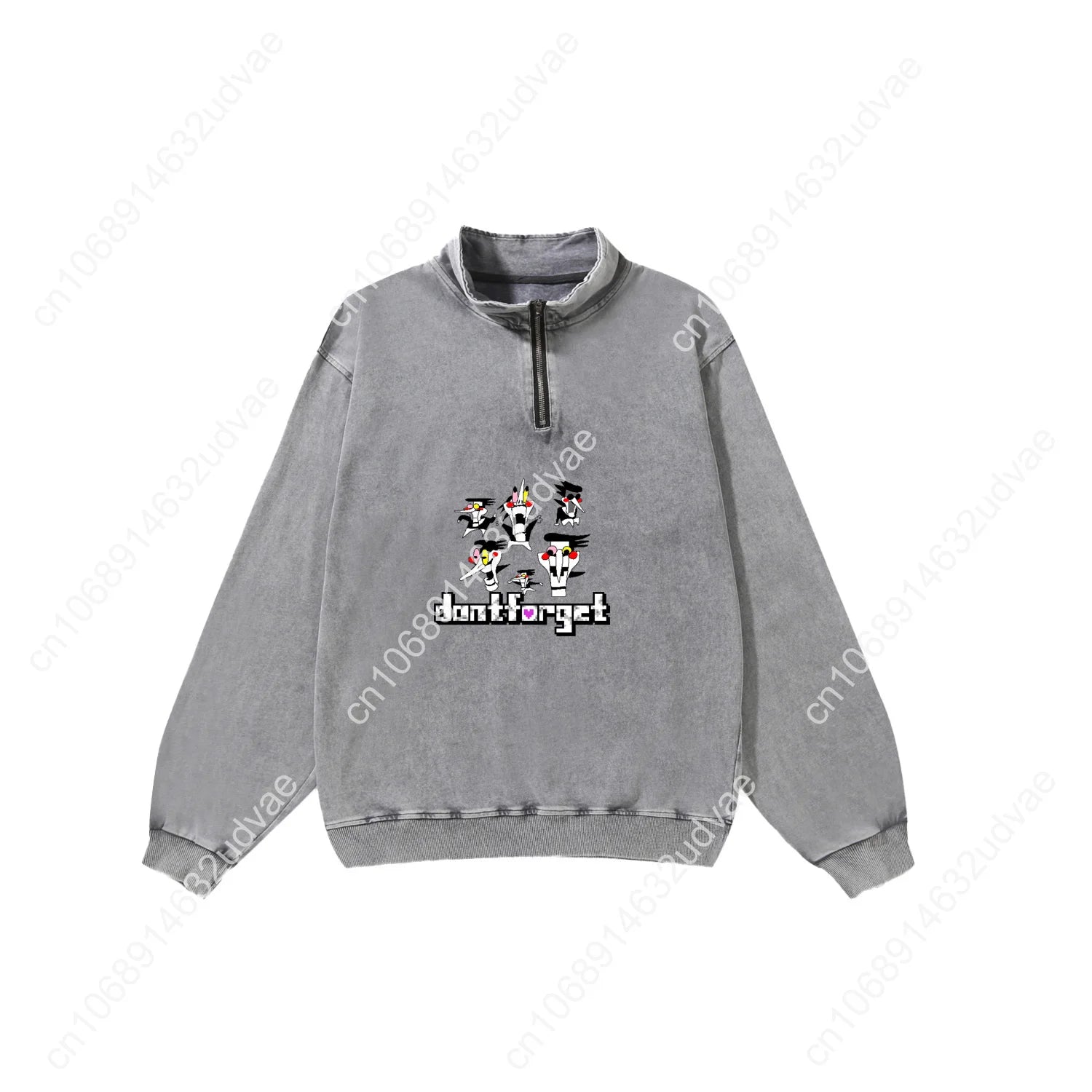 Deltarune Spamton Undertale Retro Sweatshirt Man Woman Teenager Vintage Pullover Half Zipper Sweat Shirt Custom Sleeved Tshirt
