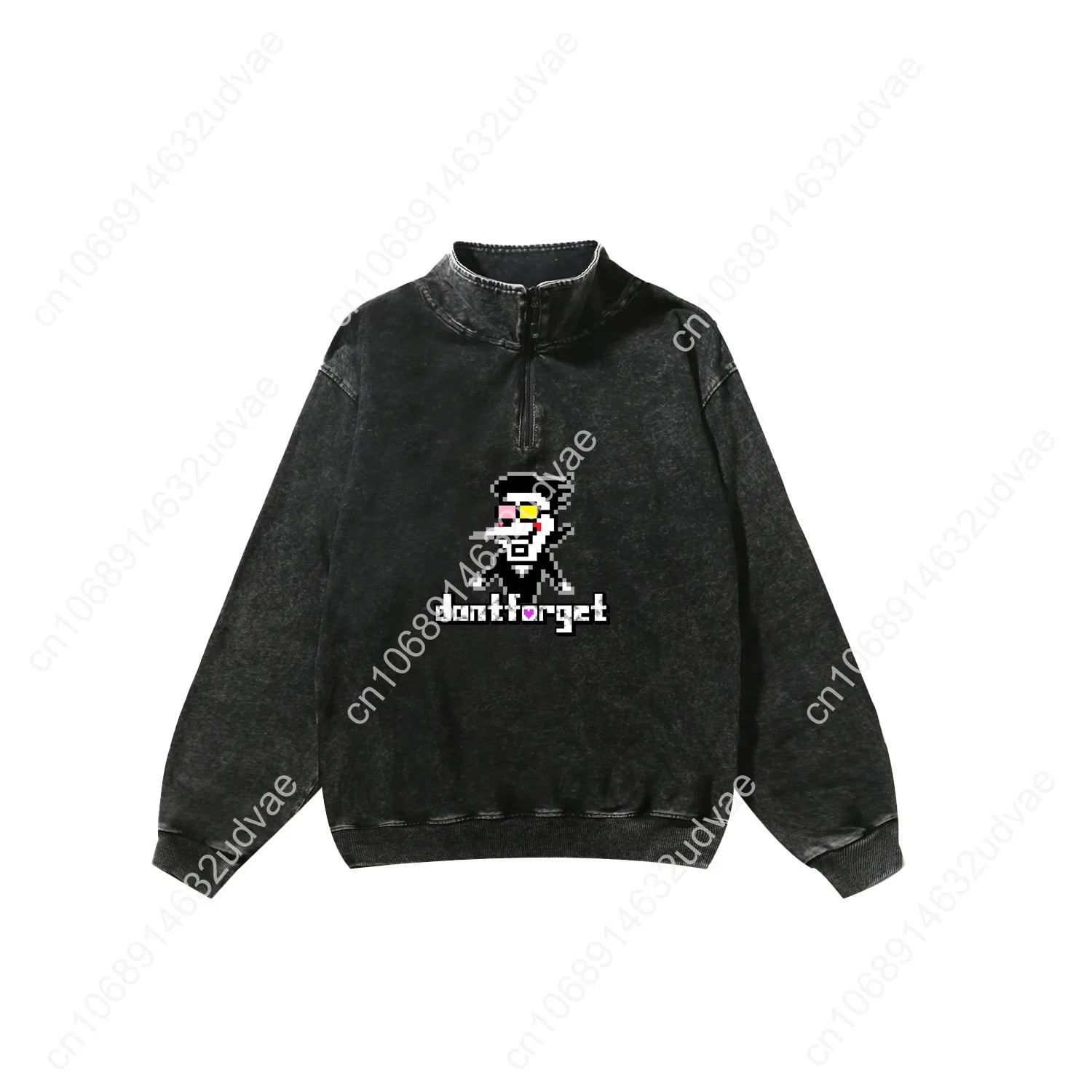 Deltarune Spamton Undertale Retro Sweatshirt Man Woman Teenager Vintage Pullover Half Zipper Sweat Shirt Custom Sleeved Tshirt